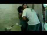Latin Boy Jumps On His Aunt In A Toilet And Tries To Fuck Her
