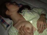 Sleeping Busty Mother Maki Hojo Groped and Titfucked By Not Her Son Late At Night Next To Husband