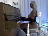 Busty Blond Pianist Milf Gets Roughly Fucked By 2 Guys