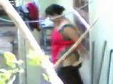 Voyeur Tapes Mature Indian Woman Changing Clothes On Terrace